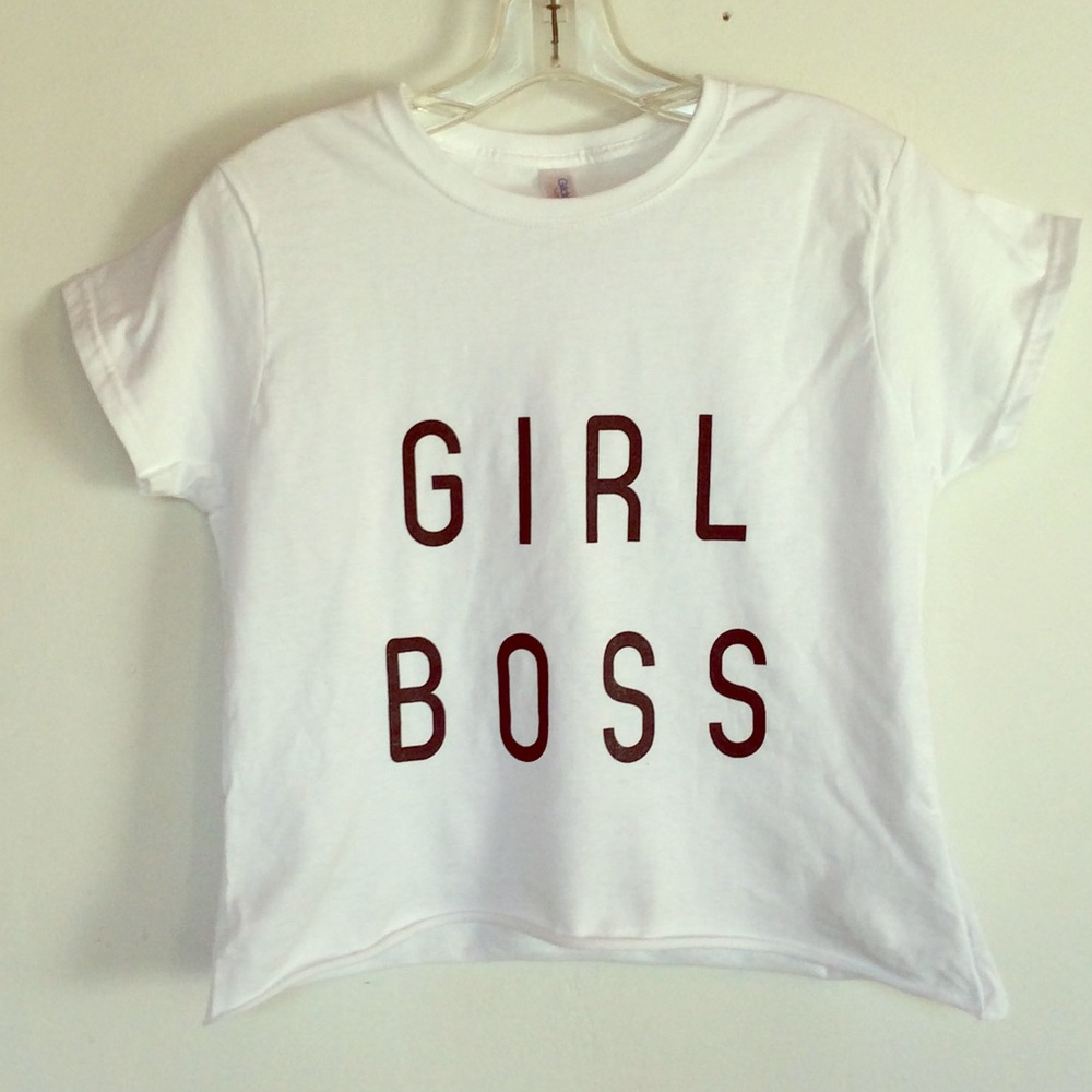 Girl Boss Crop Top Graphic Tee t shirt